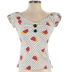 Sold - Collectif X ModCloth Pinup Grapefruit Citrus Top